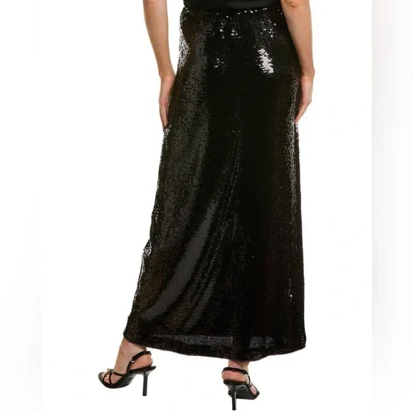 WeWoreWhat New Years Eve Straight Sequin Skirt in Black - Picture 4 of 12